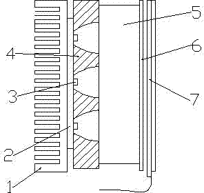 Low-power extremely-high-brightness LED (light emitting diode) backlight source used for liquid crystal projection display system