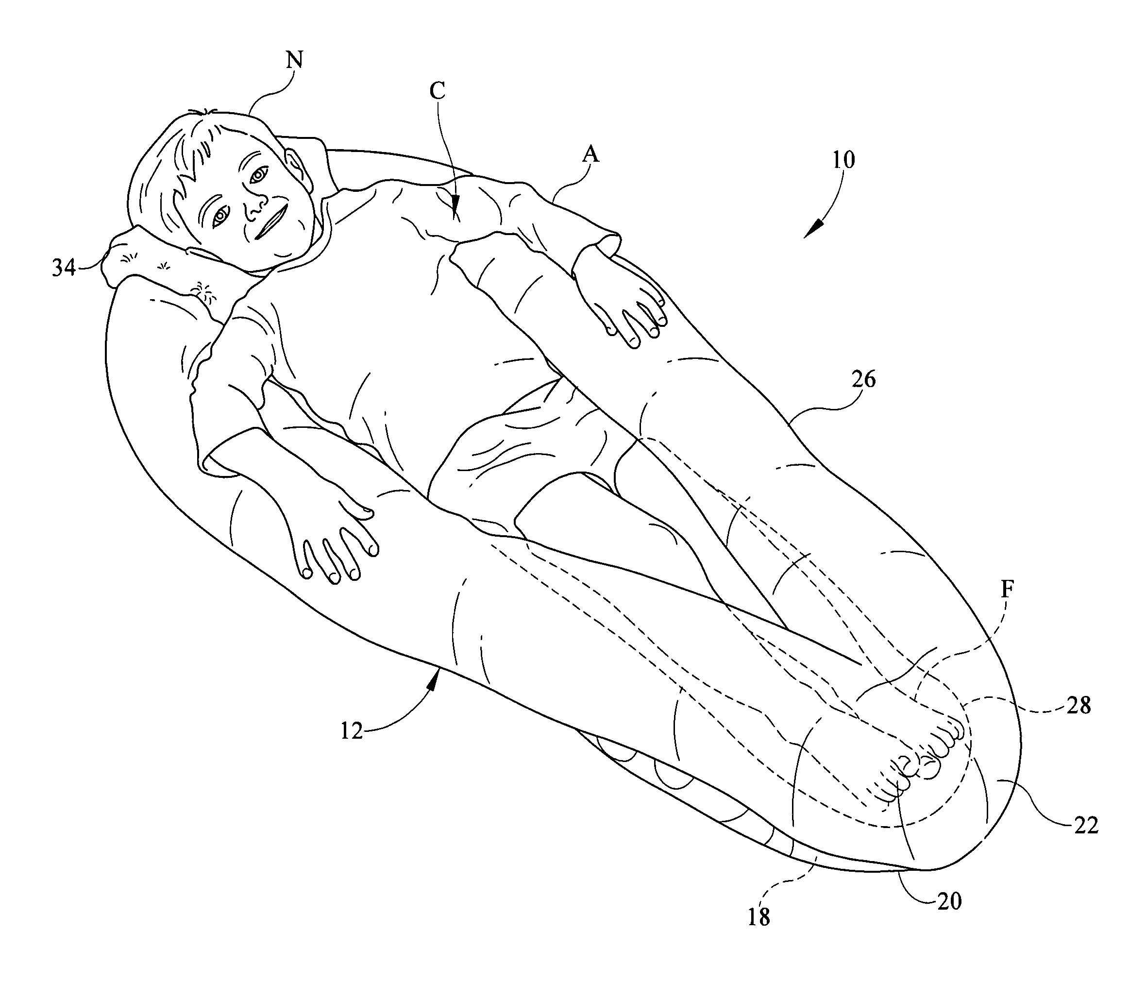 Sleep mat with encompassing cushion