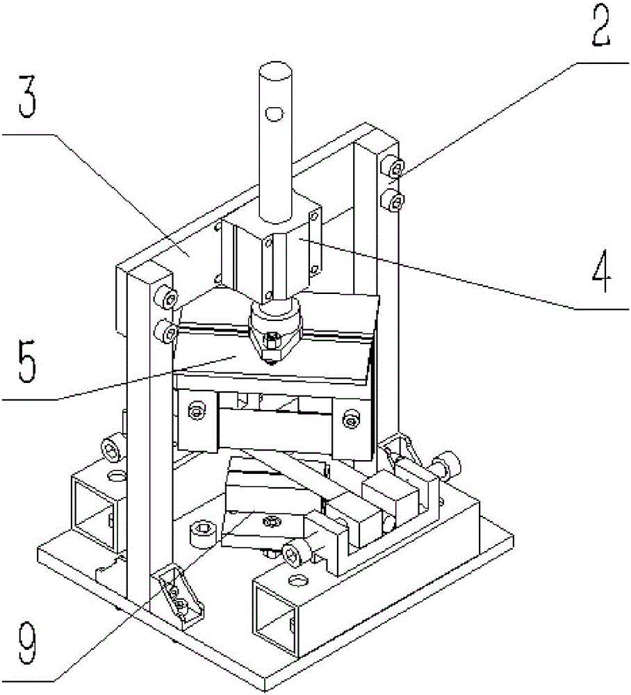 Forest fruit hard branch grafting seedling beveling testing device