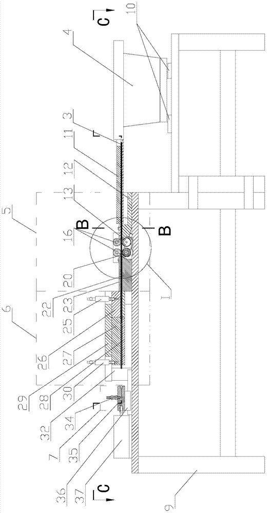 Feeding, positioning and discharging device of long-and-thin micro release hollow flexible rubber pipe