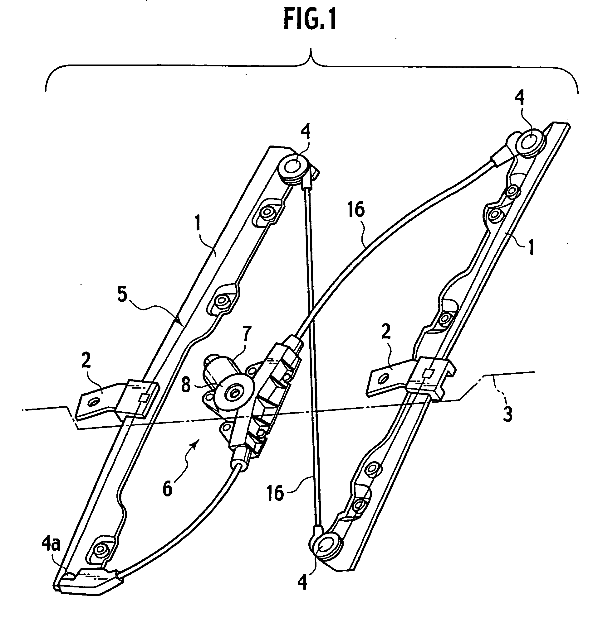 Drive device for wire-type window regulator