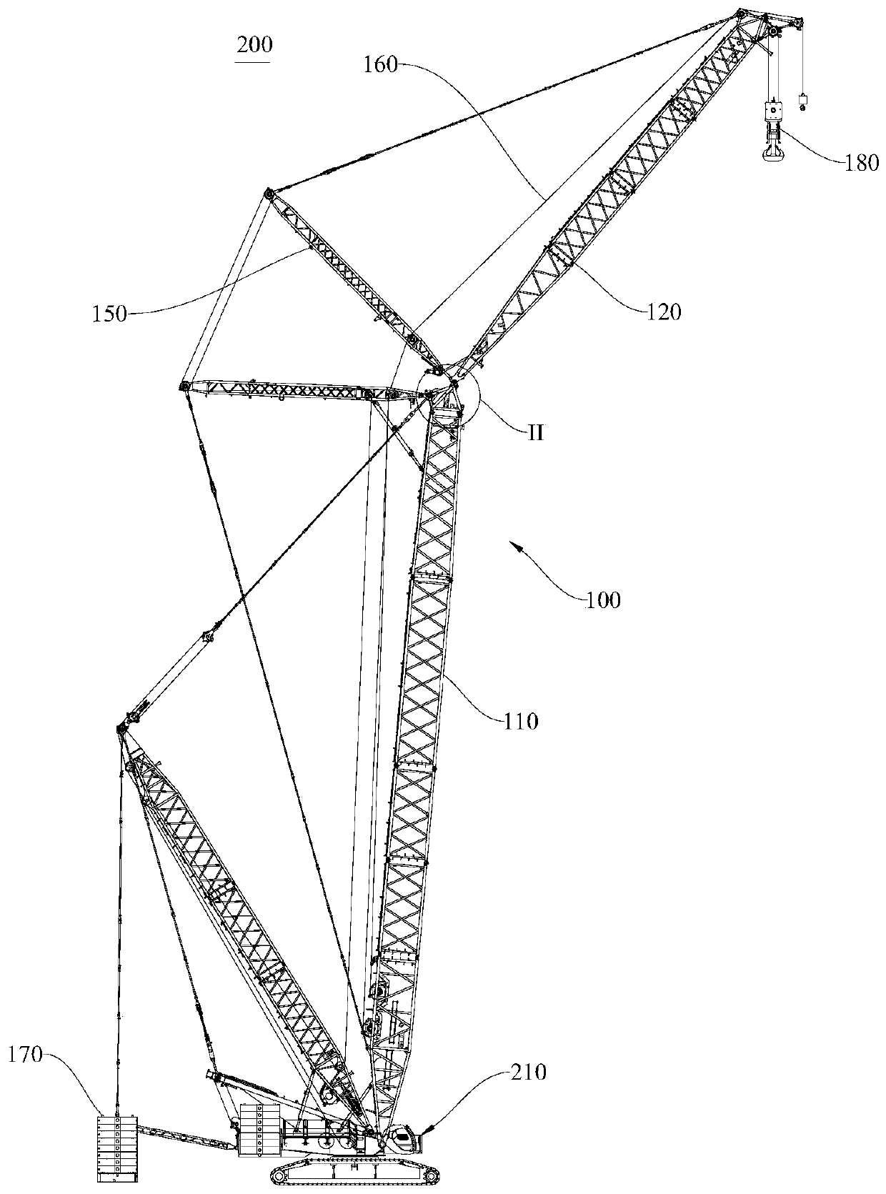 Crane boom and crane