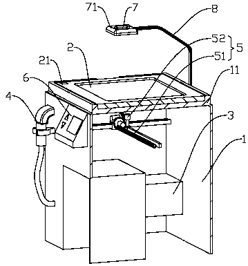 Screen plate repairing table with laser indicator