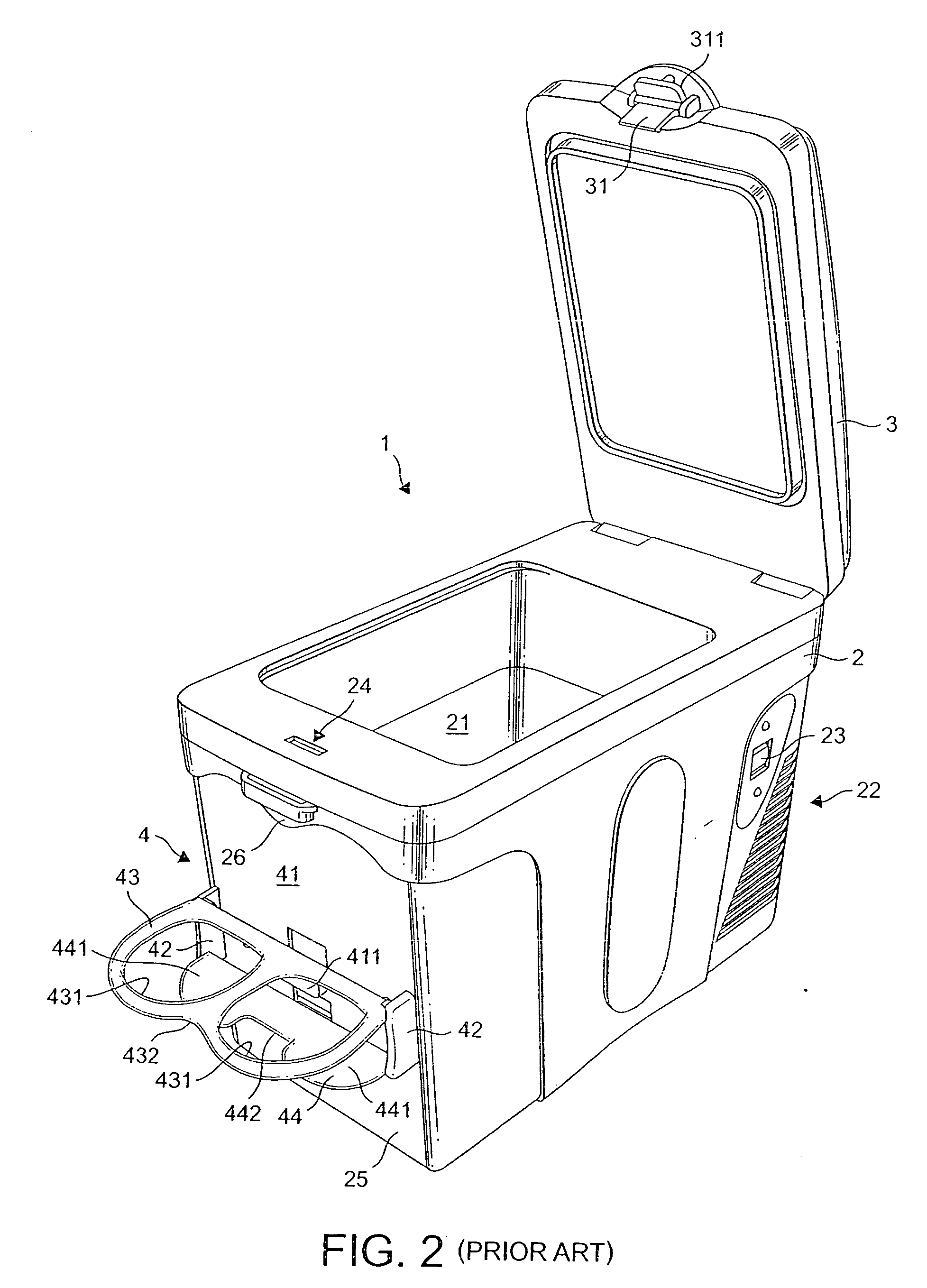 Drink-Item holding apparatus and a portable cooler box incorporating the same