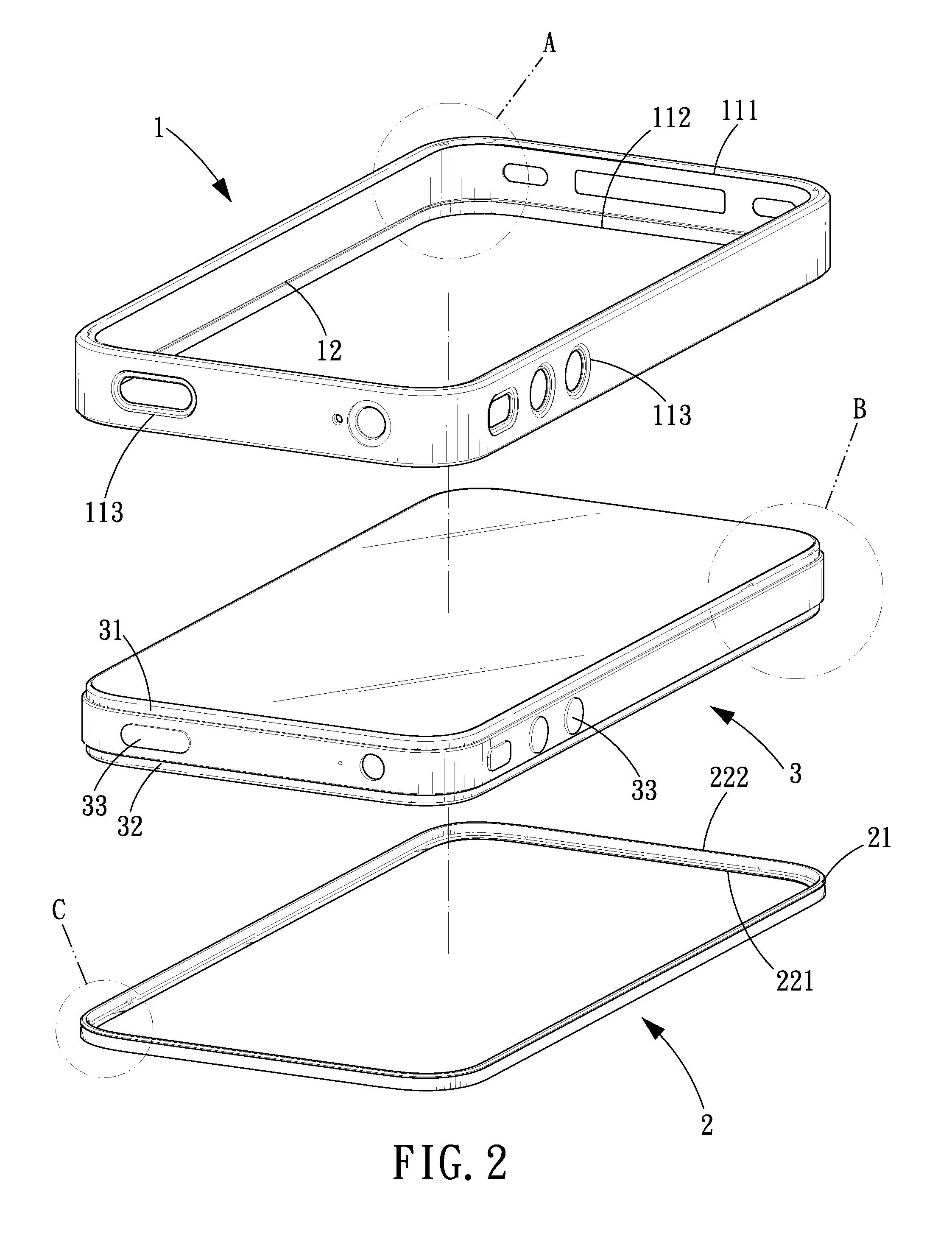 Protecting case for a mobile phone