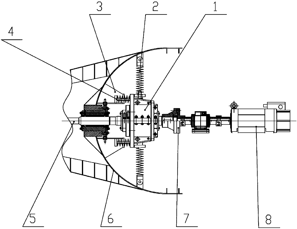 Low noise thrust bearing device for ship