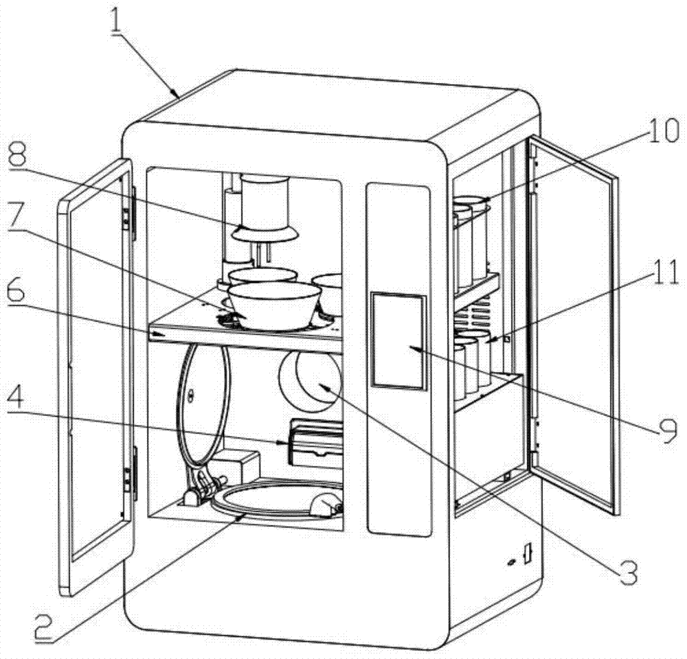 An intelligent cooking machine