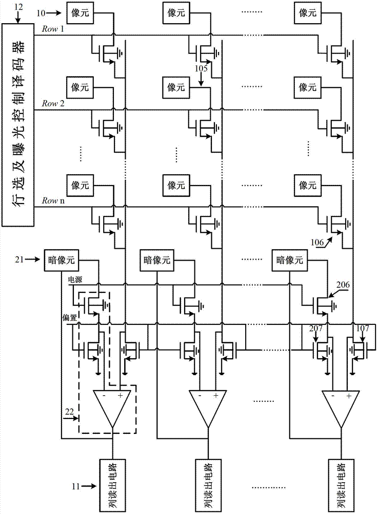 Device and method for correcting pixel output nonlinear response of image sensor