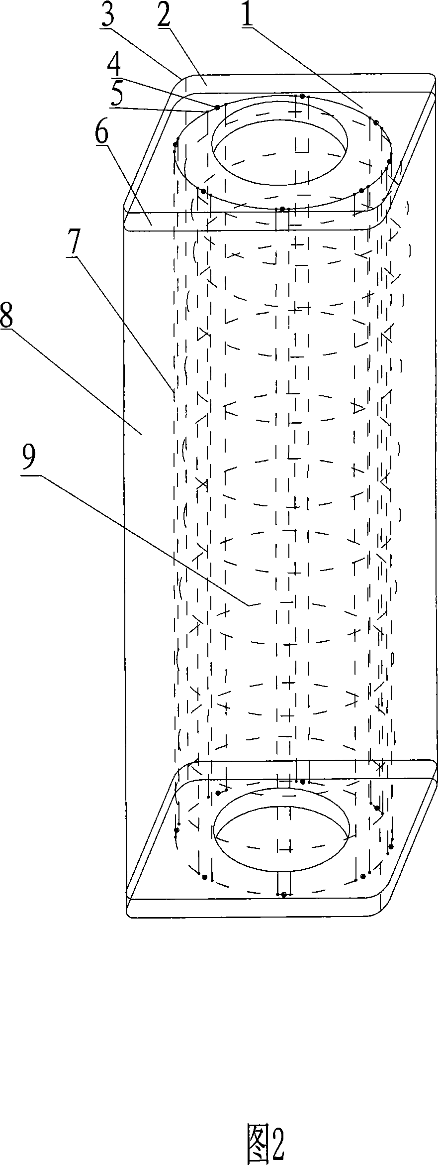 Prestress high intensity concrete square pile and its production method and moulding die