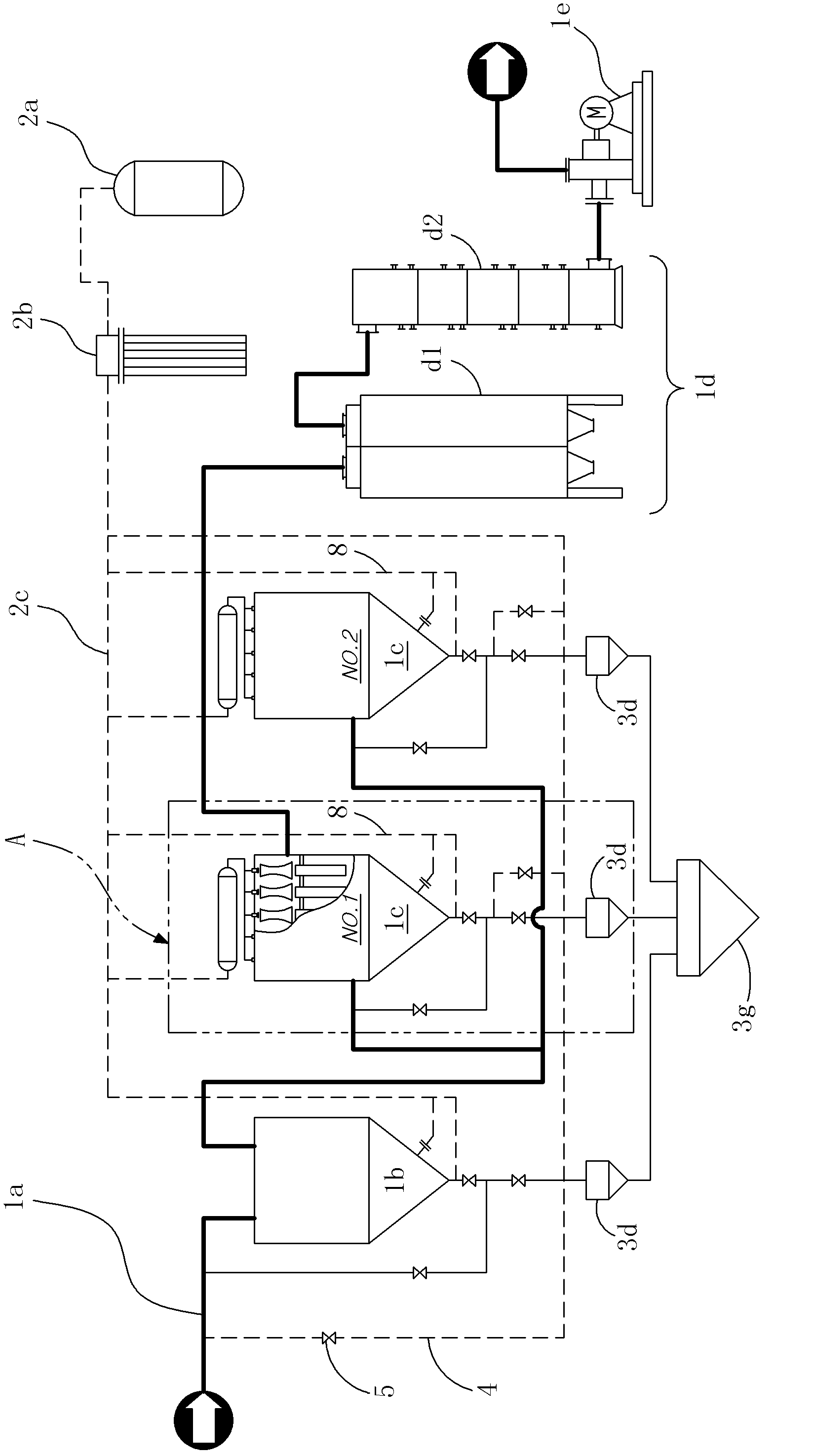 High-temperature flue gas cleaning system