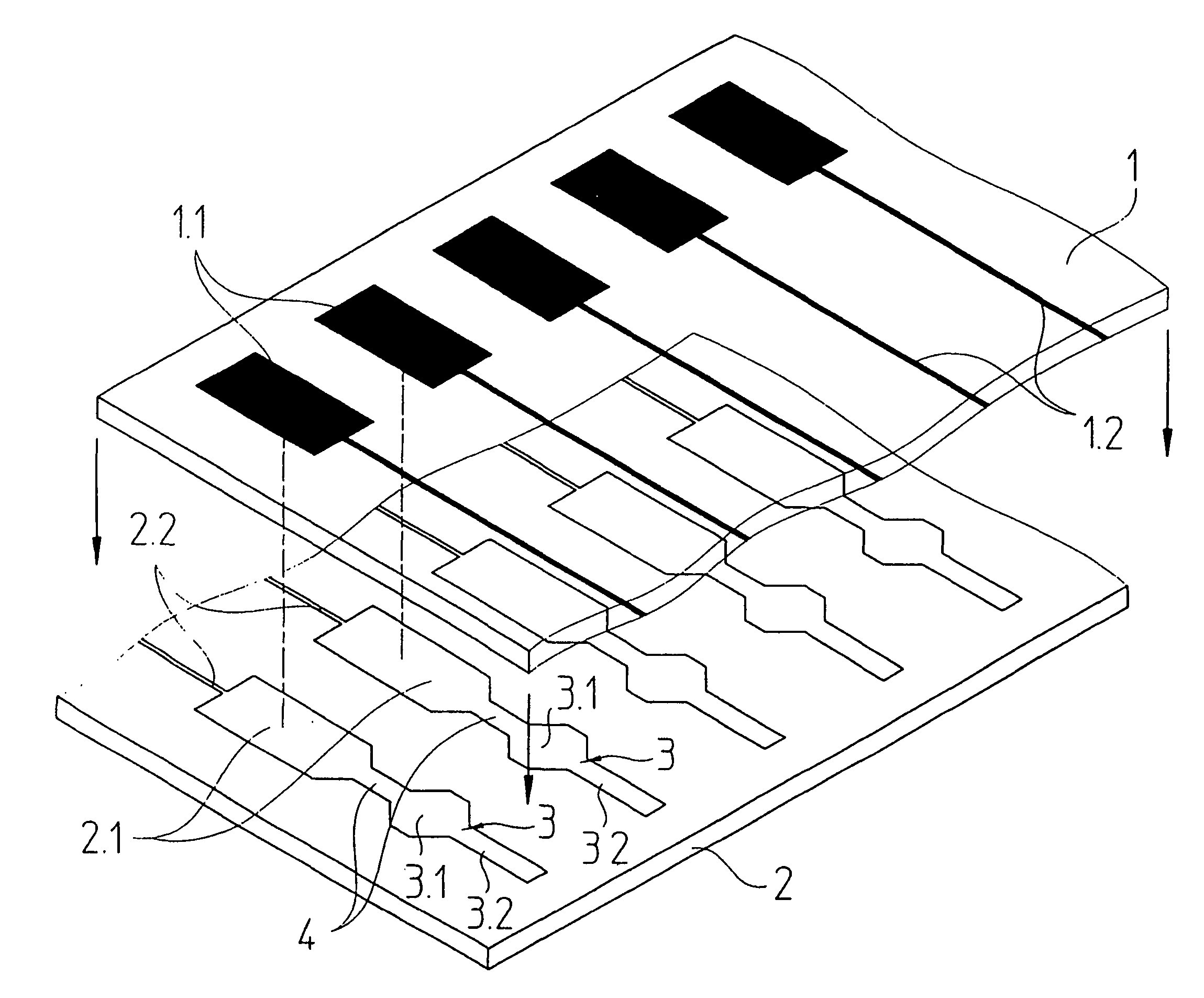 Composite comprised of flat conductor elements