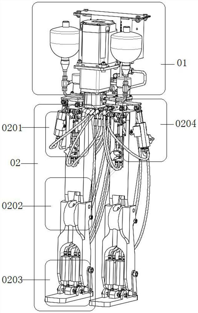 A hydraulically driven legged bionic humanoid robot