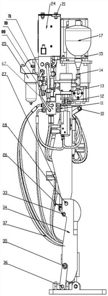 A hydraulically driven legged bionic humanoid robot