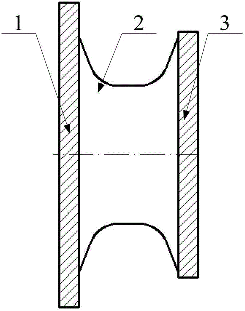 Mesh layout method for simulating deformation of free surfaces of rubber spherical hinge