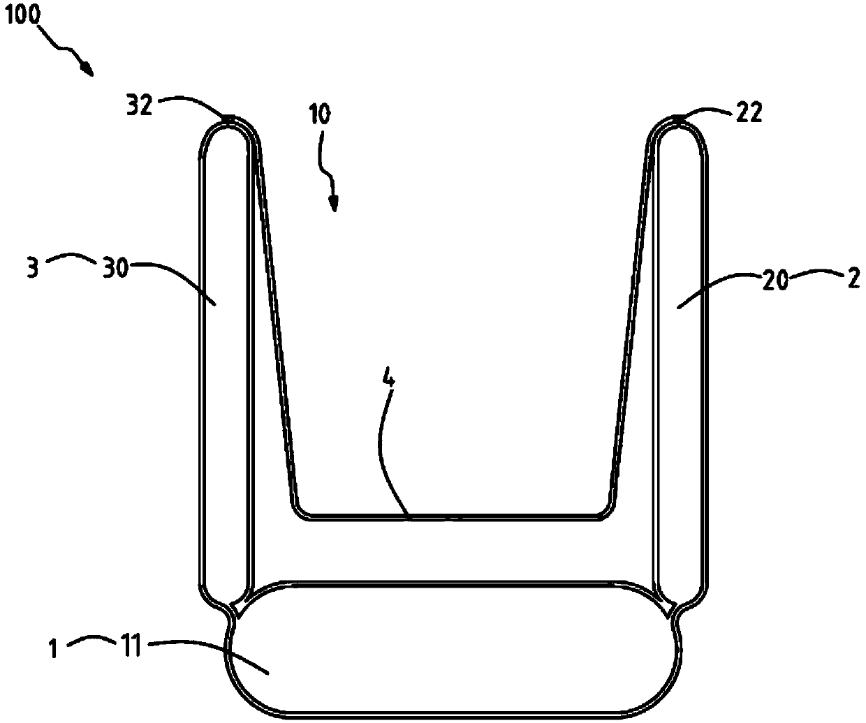 Inward folding type hammock buffer jacket