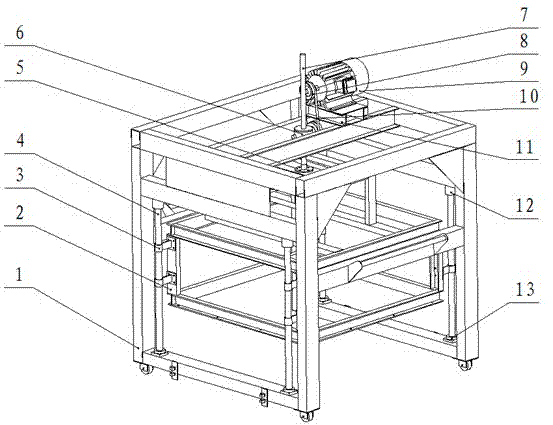 Lifting device of bubble brick cutting machine