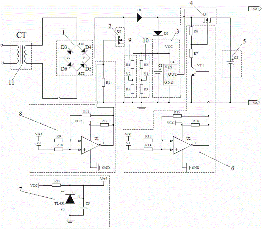 Supercapacitor energy storage uninterruptible power supply based on current transformer, and power supply method thereof