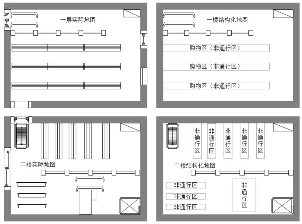 Positioning and navigation system and positioning and navigation method of intelligent shopping cart for shopping mall