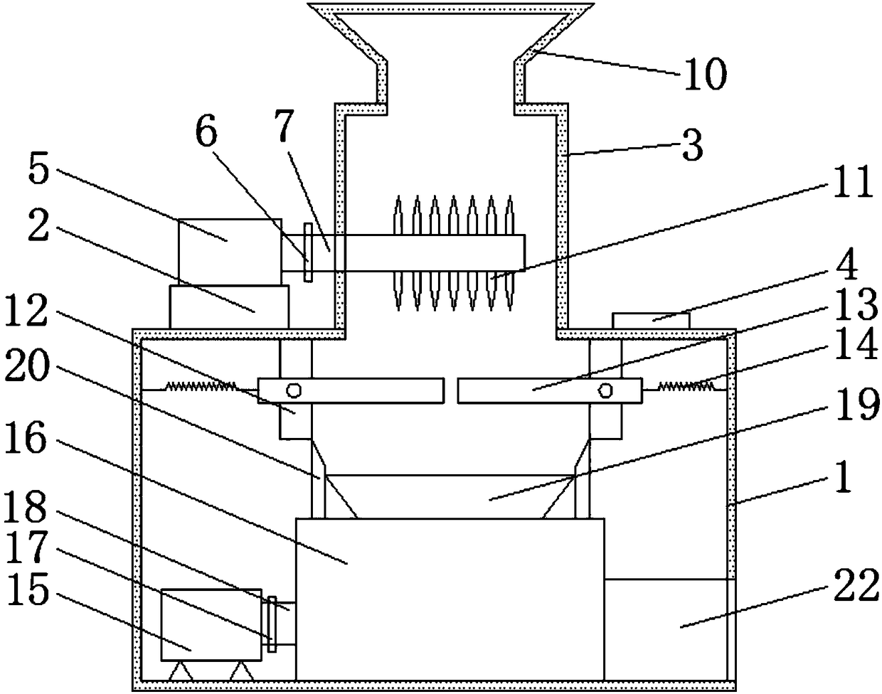 Paper box smashing device