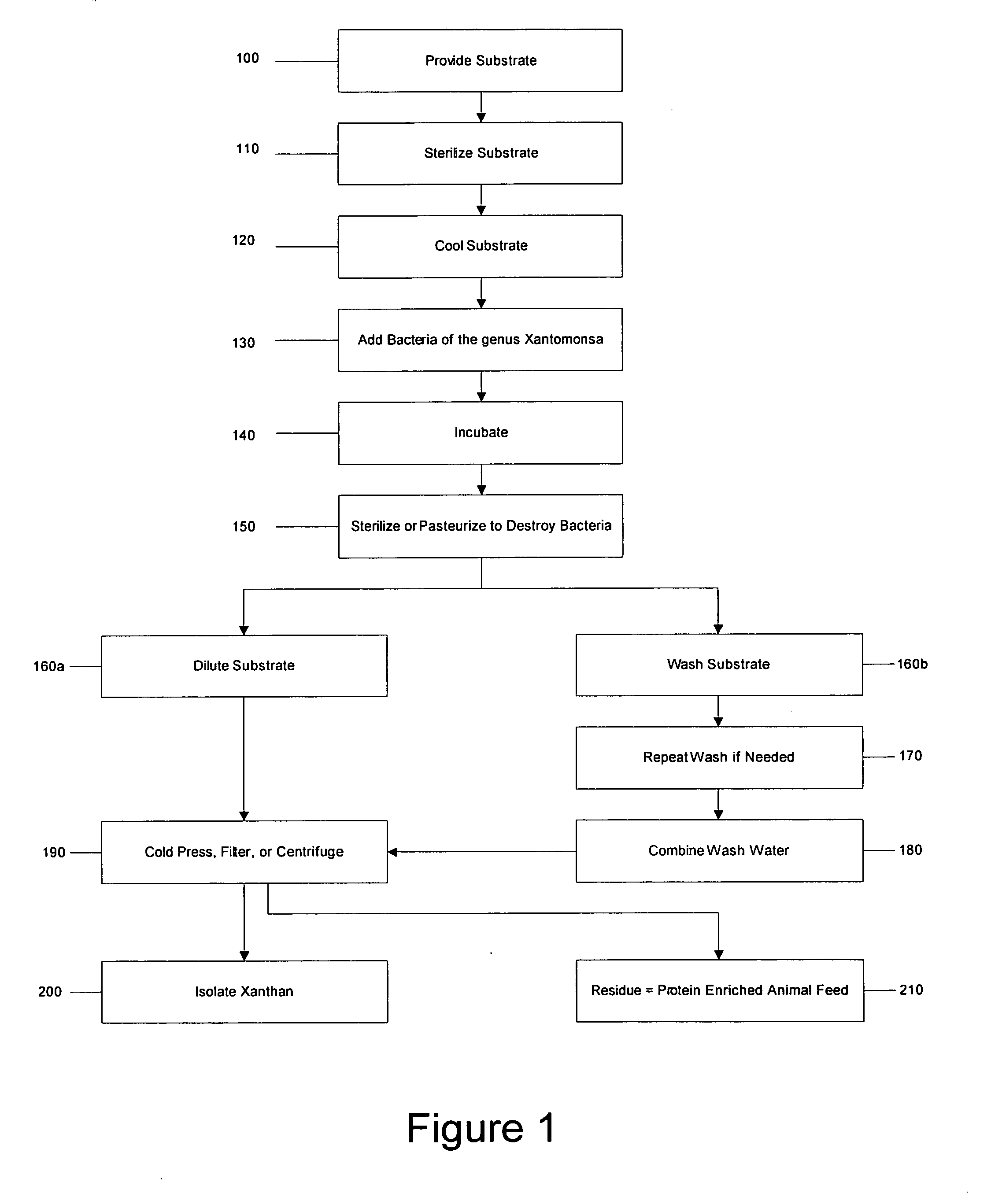 Solid or semi-solid state fermentation of xanthan on potato or potato waste