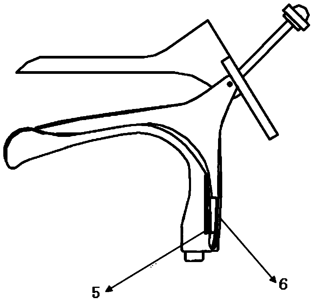 Combined body of speculum for hysteroscopic surgery and ultrasonic probe and application method thereof