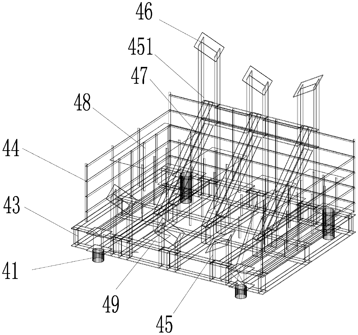 Support regulating block used for large special-shaped member installation combined type support system