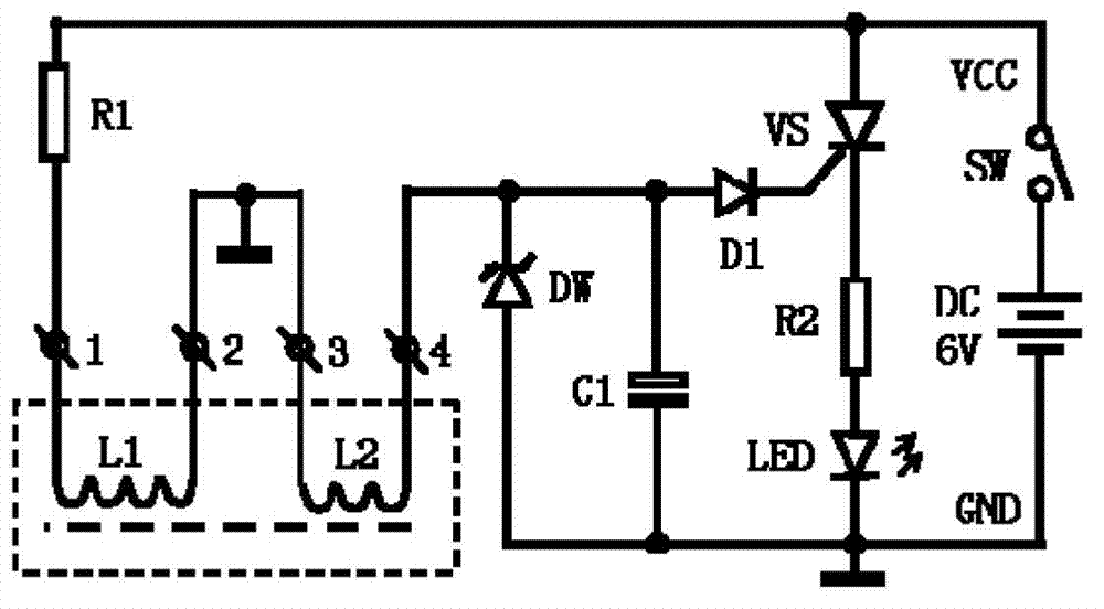 Transformer primary and secondary coil homonymous terminal and synonym terminal recognition device