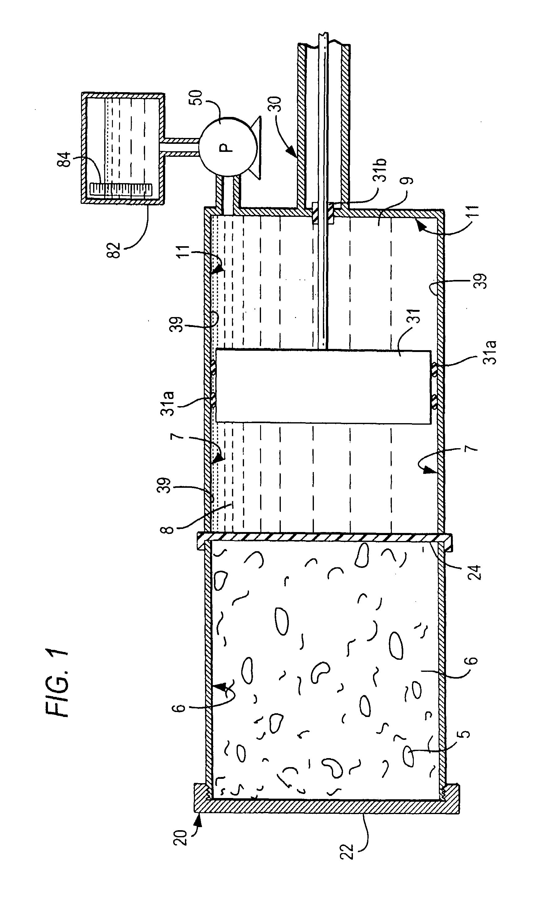 Test apparatus for direct measurement of expansion and shrinkage of oil well cements