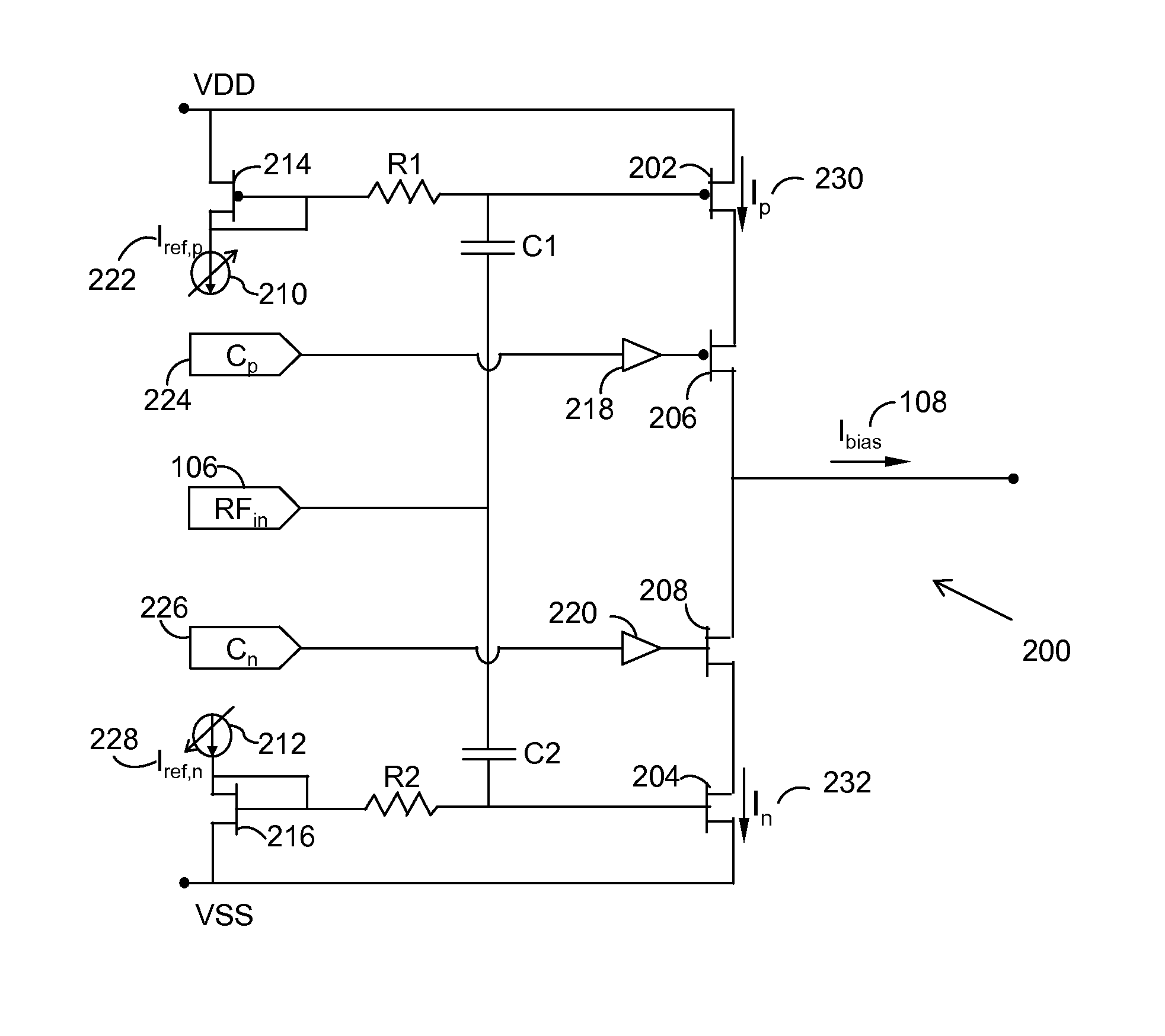 Direct DC coupled push-pull BJT driver for power amplifier with built-in gain and bias current signal dependent expansion