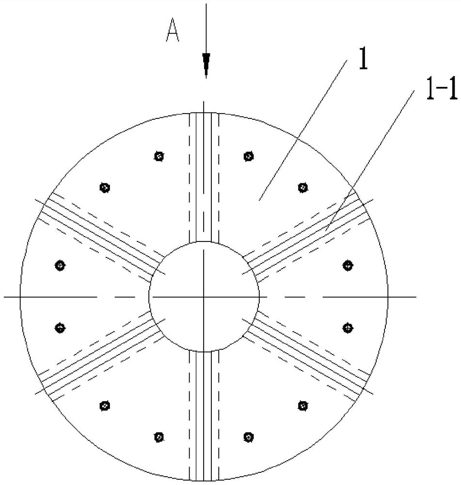 Tool for machining oil injection ring and method for machining oil injection ring through tool