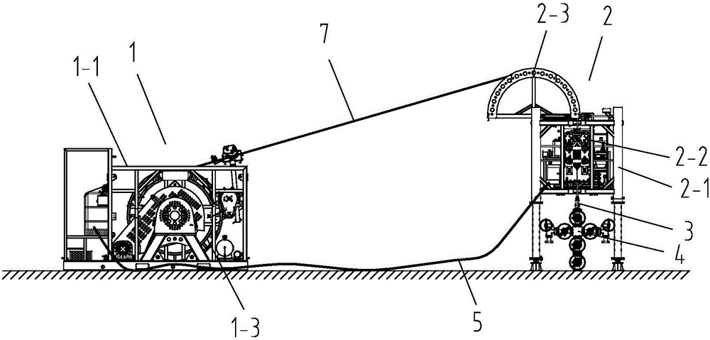 Construction process of coiled tubing operation sledge assembly