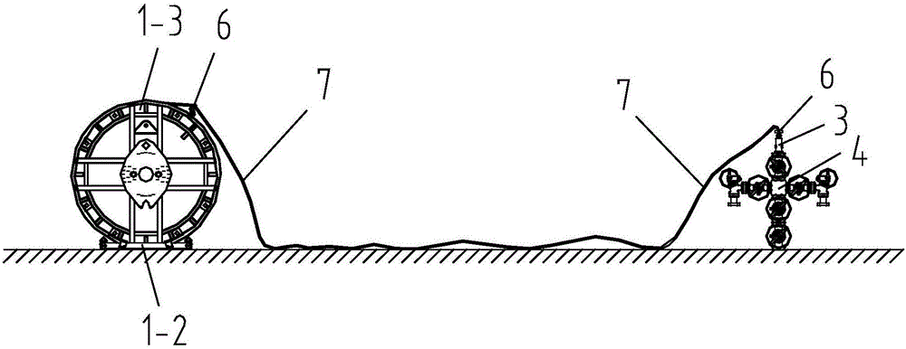 Construction process of coiled tubing operation sledge assembly