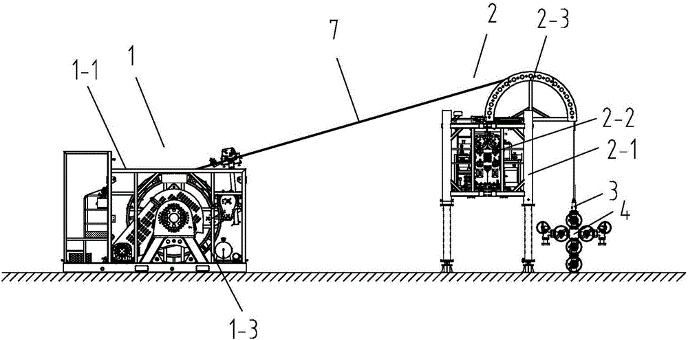 Construction process of coiled tubing operation sledge assembly