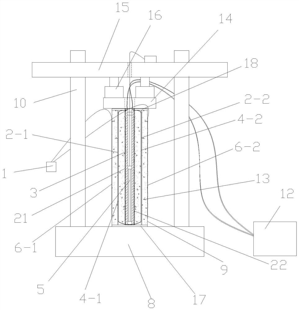 A calibration device and method for testing the internal force of pile foundation by line measurement method