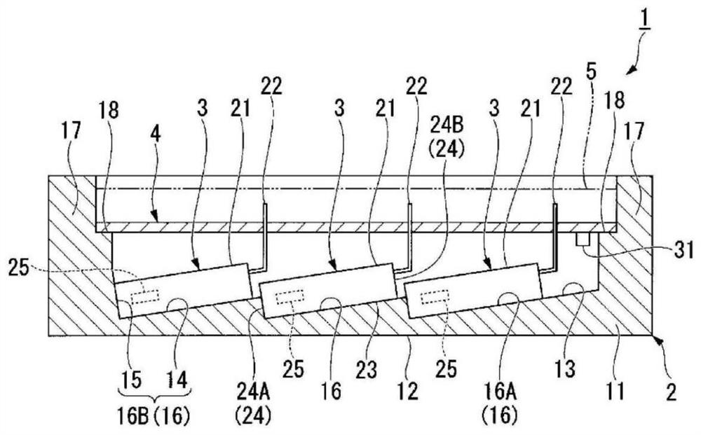 Arrangement structure of electronic device and electronic circuit device