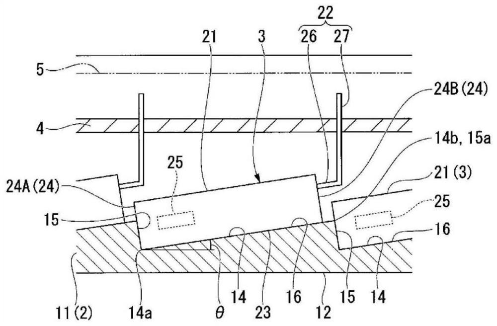 Arrangement structure of electronic device and electronic circuit device