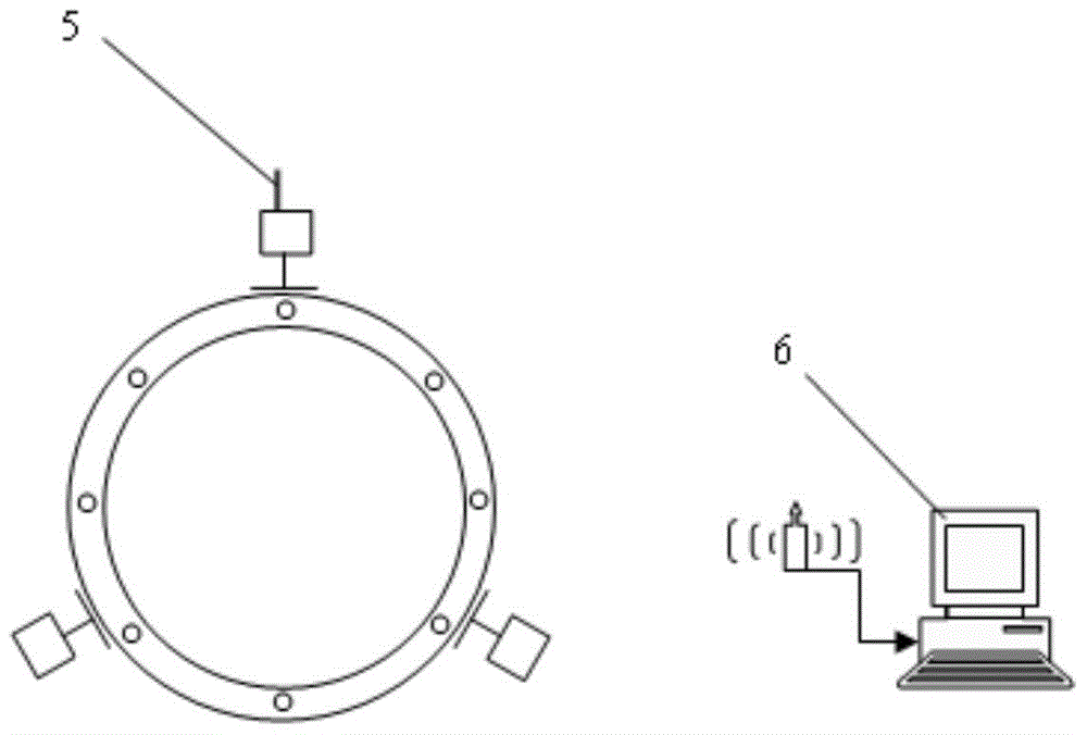 Monitoring method of relative position during butt joint process of large flanges of horizontal vessels