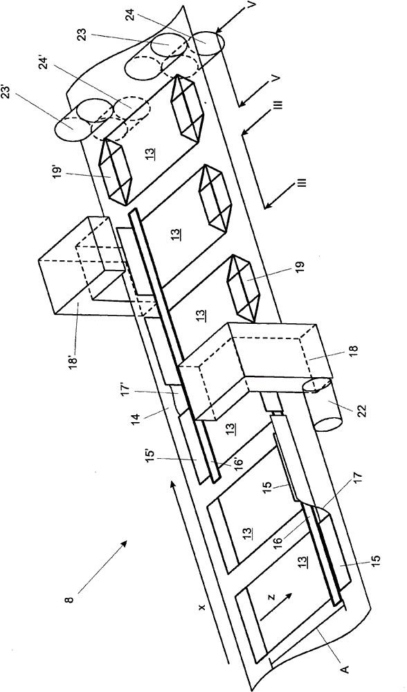 Device and method for processing bags