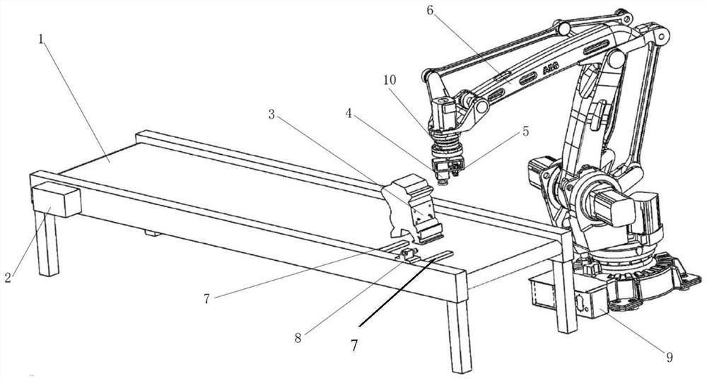 Workpiece reference surface positioning detection device and method