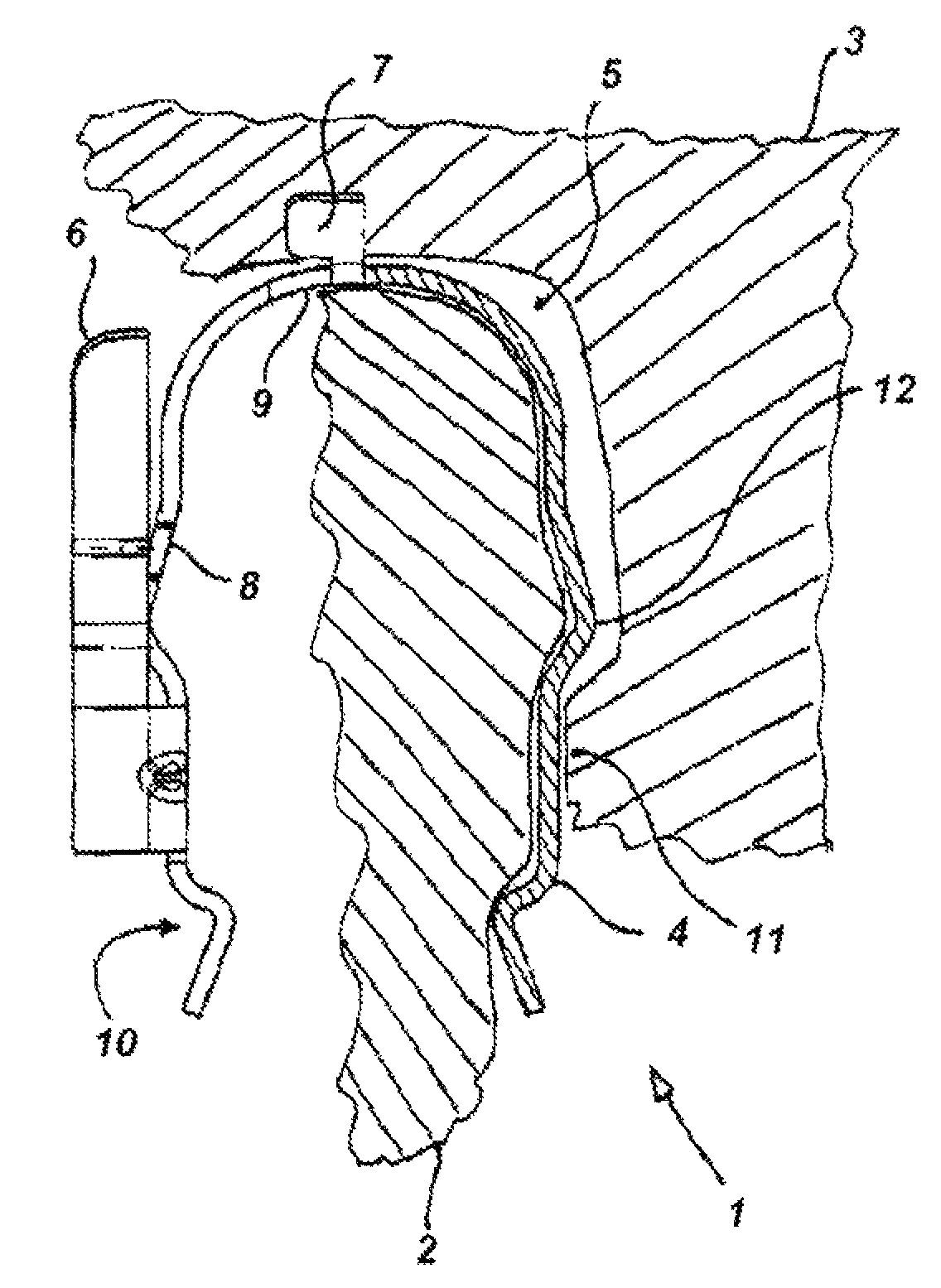 Spring clip for mounting a sensor on a disk-brake brakeshoe backing plate