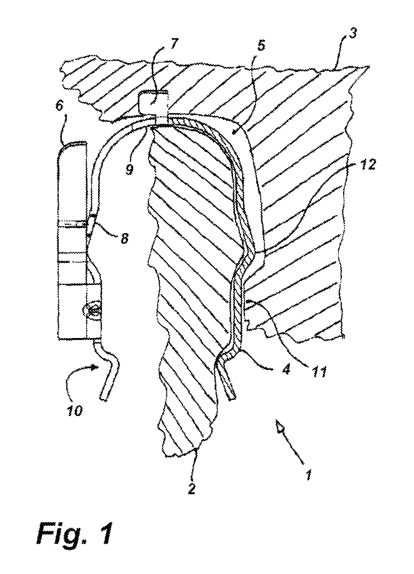 Spring clip for mounting a sensor on a disk-brake brakeshoe backing plate