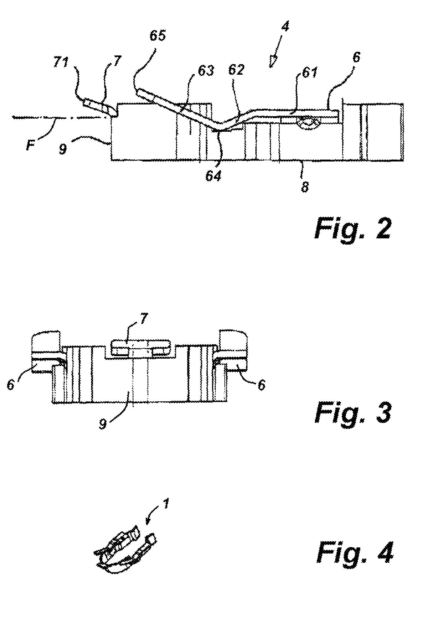 Spring clip for mounting a sensor on a disk-brake brakeshoe backing plate