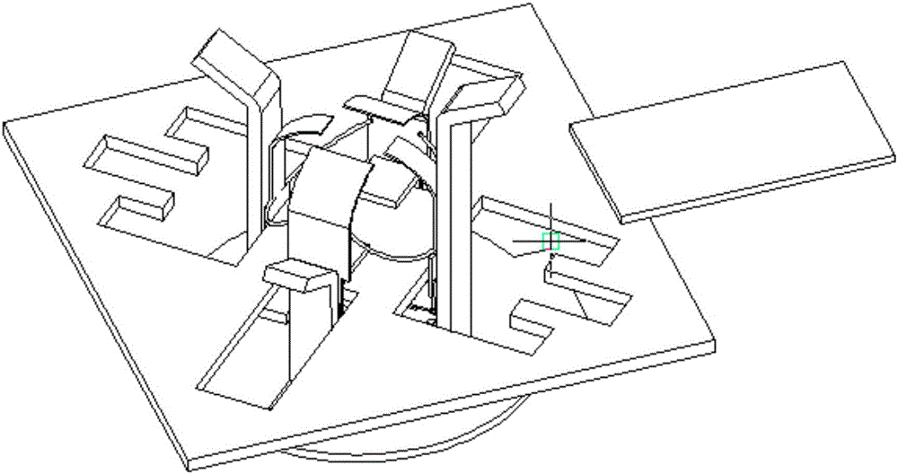 Paper wrapping and pasting device of full-automatic hamburger packaging machine