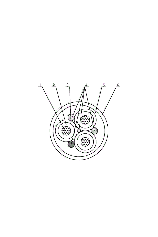 Longitudinal watertight degaussing cable for warship and manufacturing method thereof