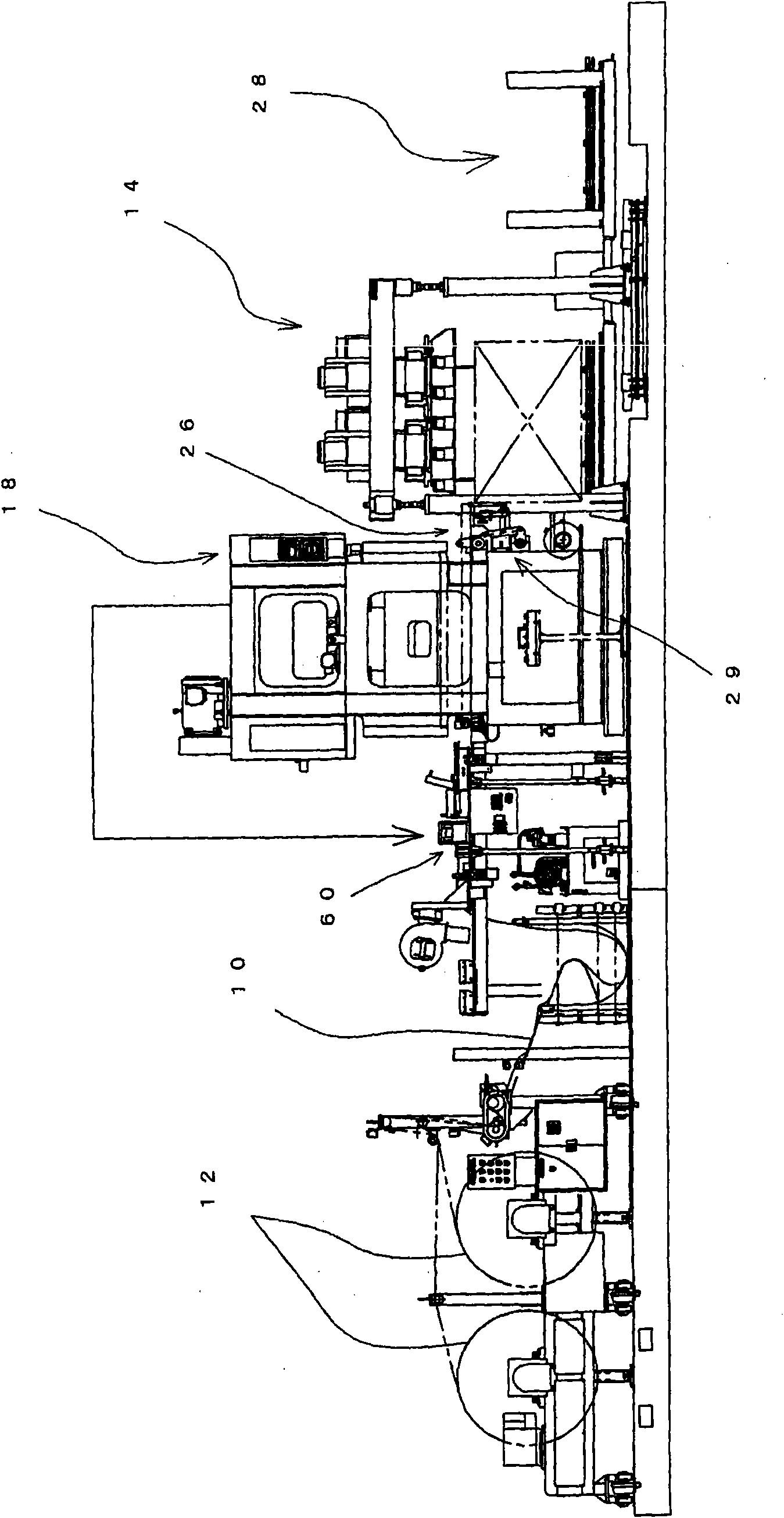 Tension device and heat exchange fin manufacturing machine