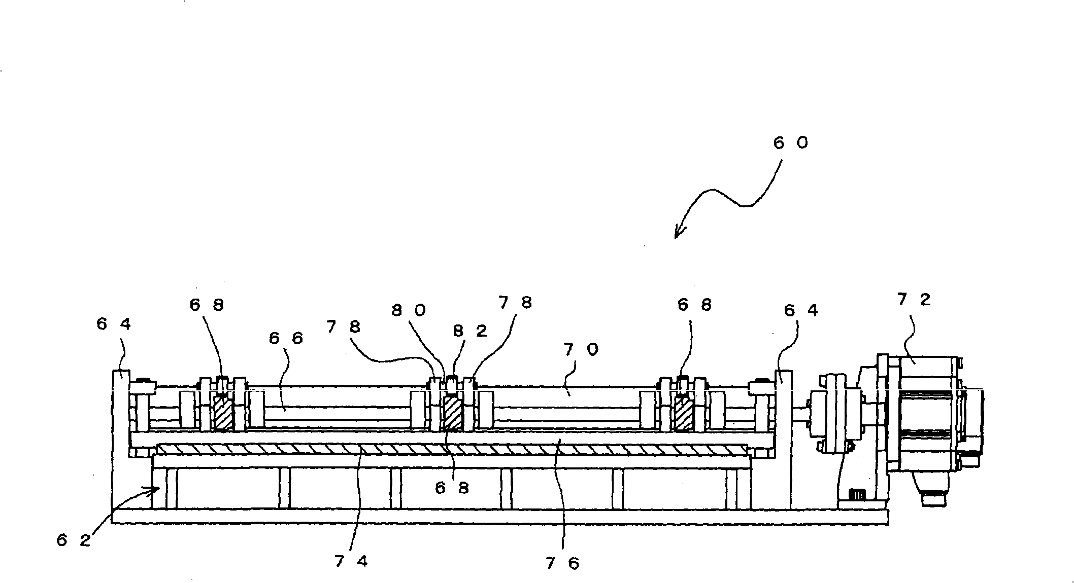 Tension device and heat exchange fin manufacturing machine