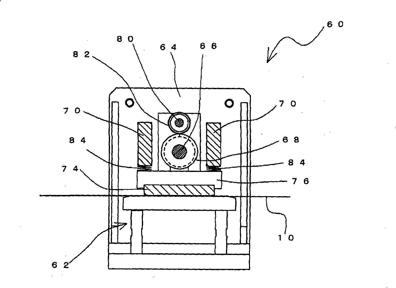 Tension device and heat exchange fin manufacturing machine