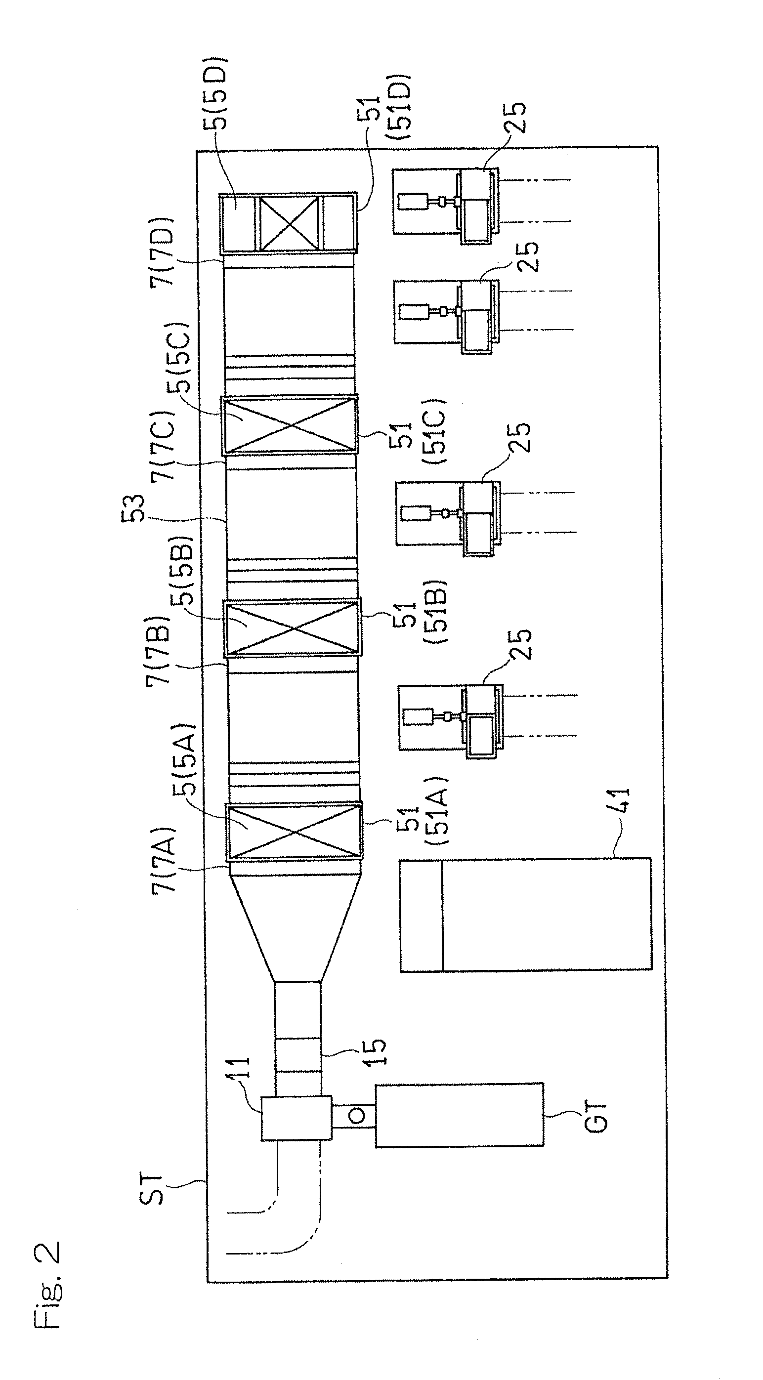 System for low-concentration-methane gas oxidation equipped with multiple oxidizers