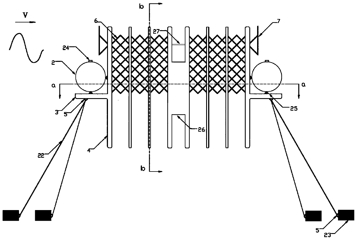 Expandable floating breakwater