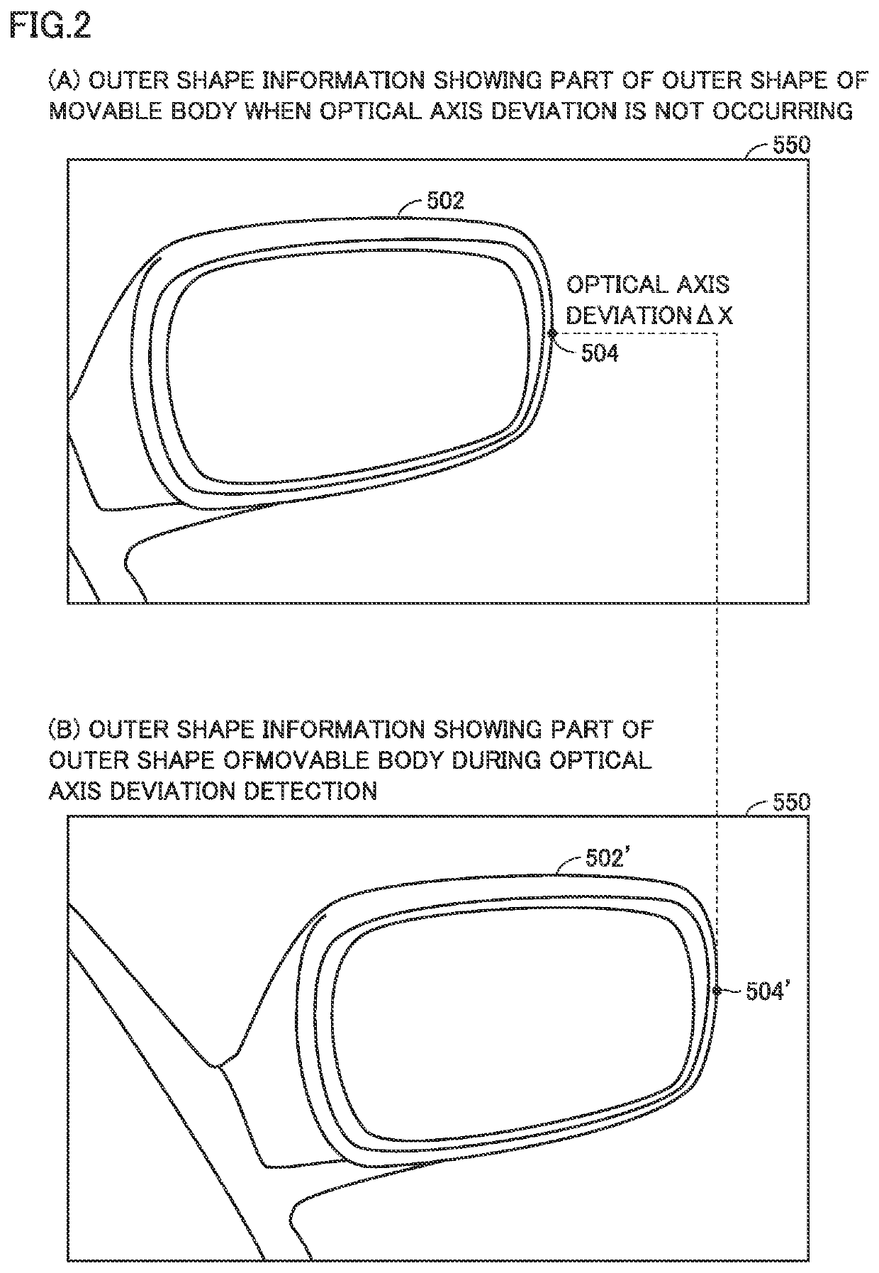 Optical Axis Deviation Detecting Device, Target Detection Device, and Movable Body